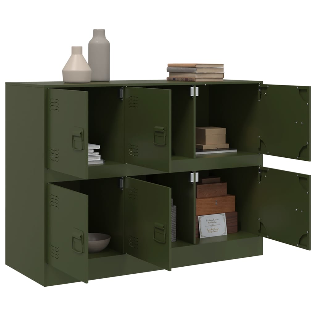 Buffet vert olive 99x39x73 cm acier - XIOS