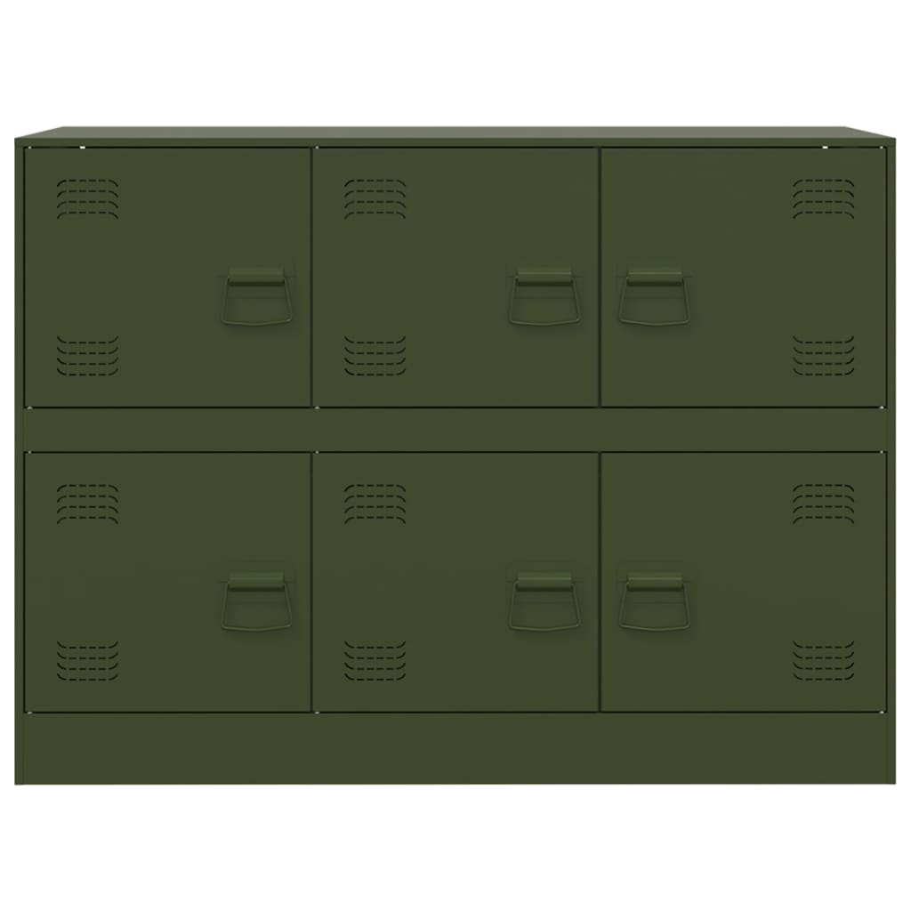 Buffet vert olive 99x39x73 cm acier - XIOS