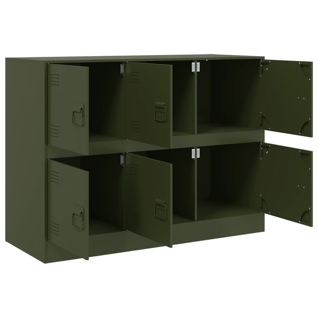 Buffet vert olive 99x39x73 cm acier - XIOS