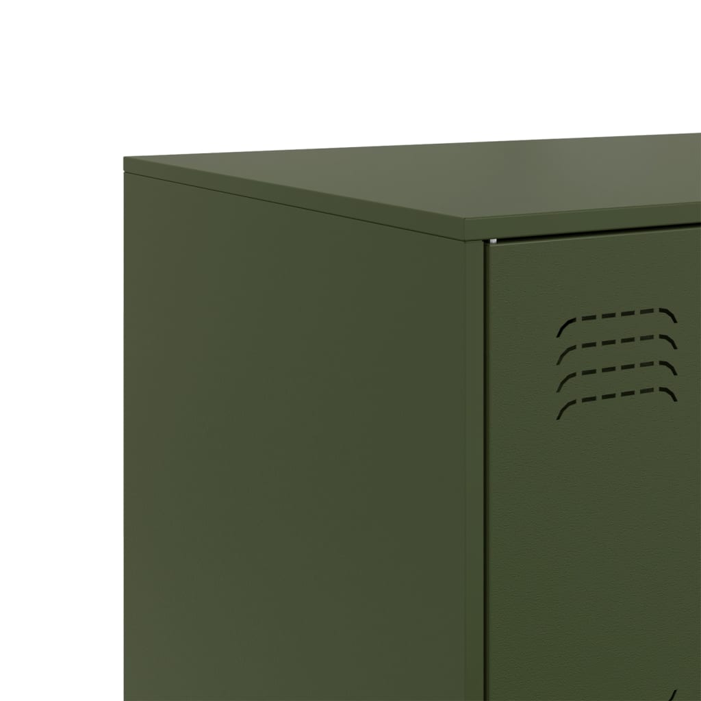Buffet vert olive 99x39x73 cm acier - XIOS