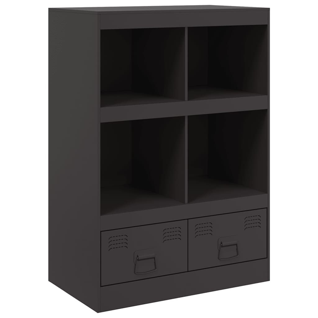 Buffet haut noir 67x39x95 cm acier - XIOS