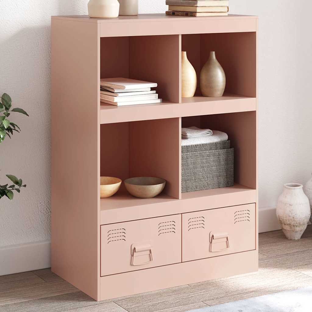 Buffet haut rose 67x39x95 cm acier - XIOS