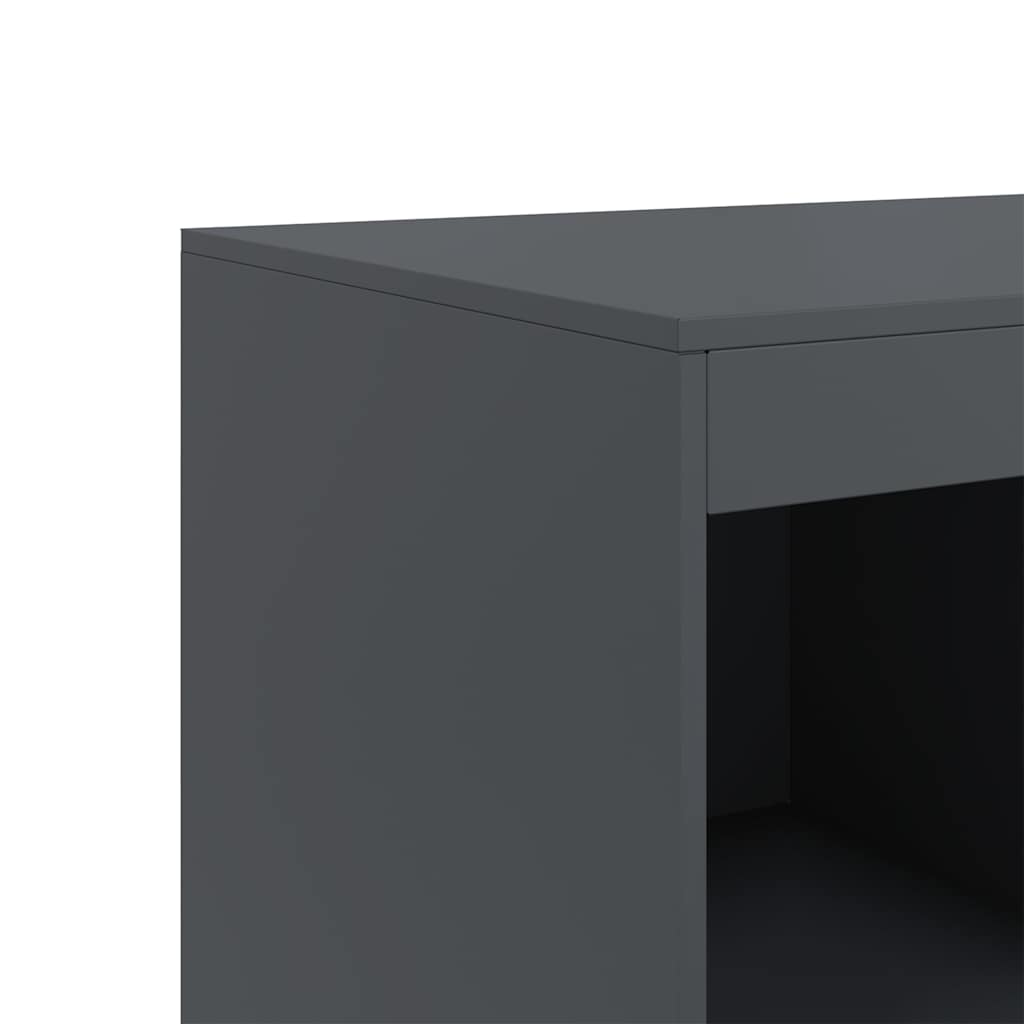 Buffet haut anthracite 67x39x95 cm acier - XIOS