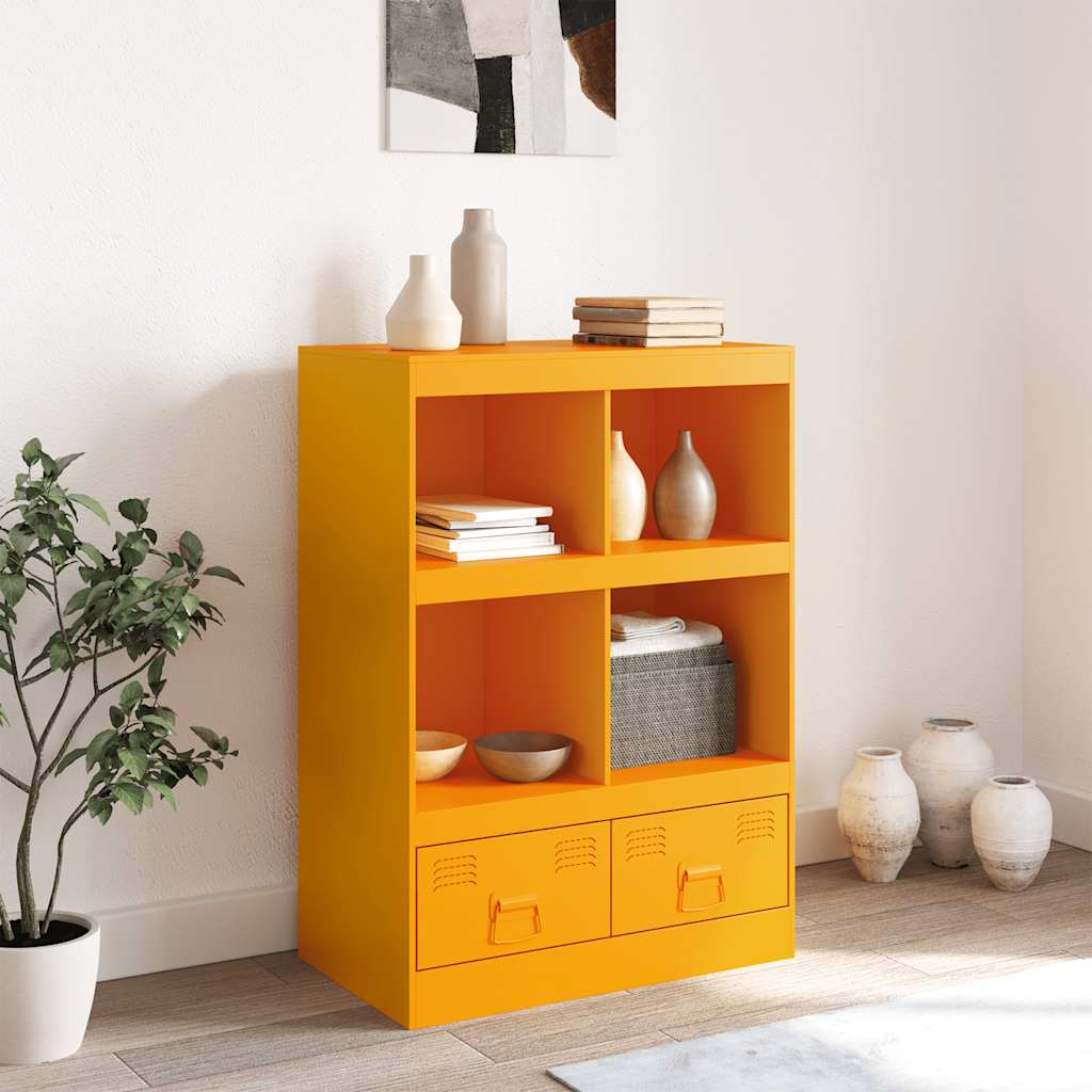 Buffet jaune moutarde 67x39x95 cm acier - XIOS