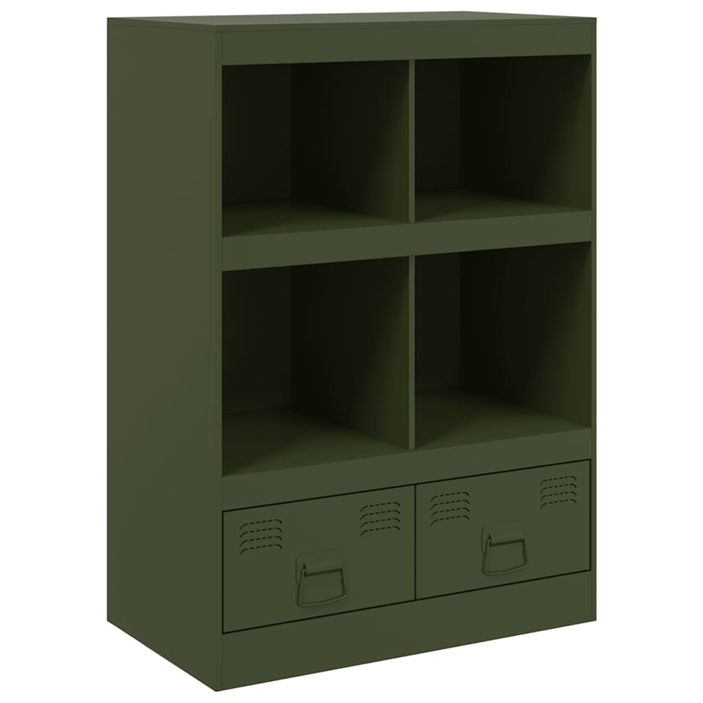 Buffet vert olive 67x39x95 cm acier - XIOS
