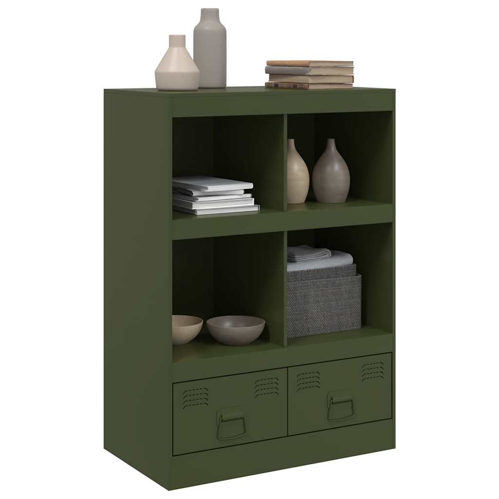 Buffet vert olive 67x39x95 cm acier - XIOS