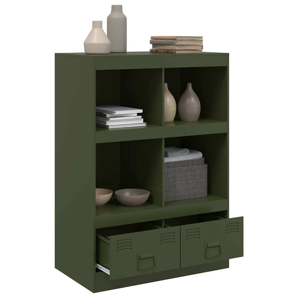 Buffet vert olive 67x39x95 cm acier - XIOS