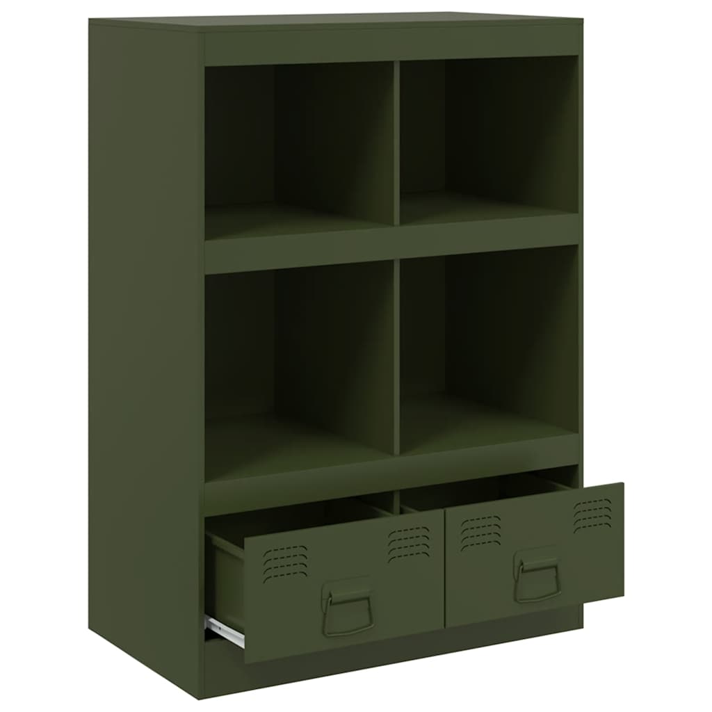 Buffet vert olive 67x39x95 cm acier - XIOS