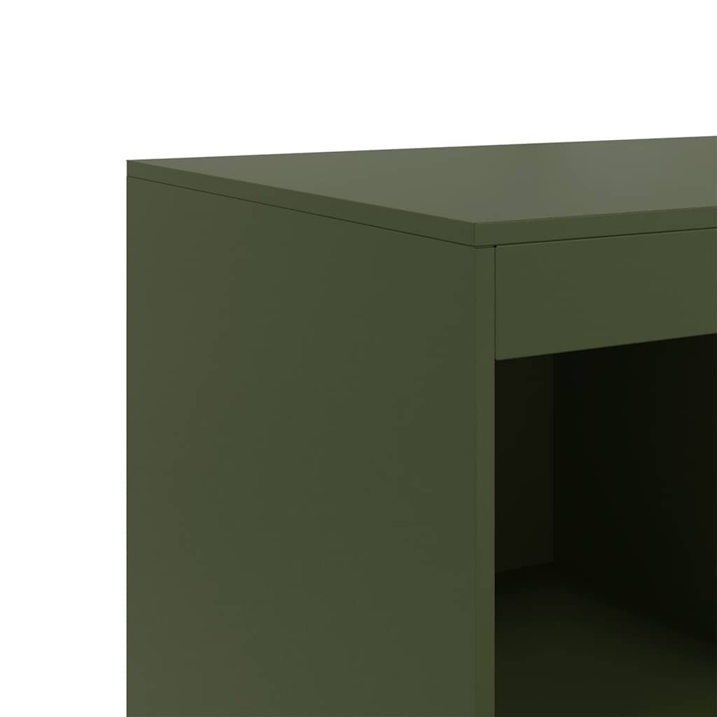 Buffet vert olive 67x39x95 cm acier - XIOS