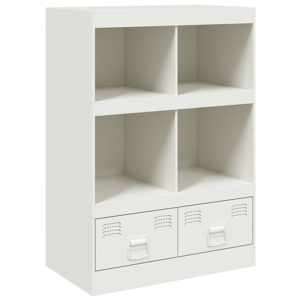 Buffet haut blanc 67x39x95 cm acier - XIOS