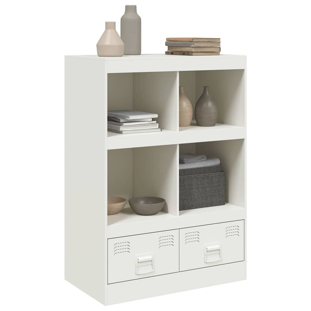 Buffet haut blanc 67x39x95 cm acier - XIOS