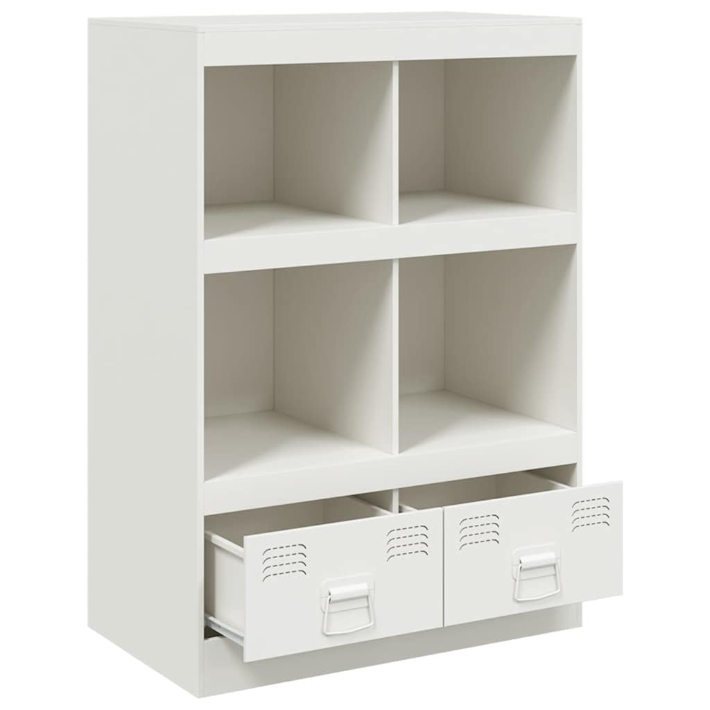 Buffet haut blanc 67x39x95 cm acier - XIOS