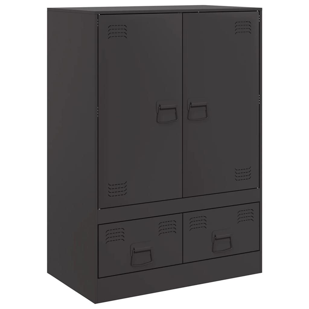 Buffet haut noir 67x39x95 cm acier - XIOS