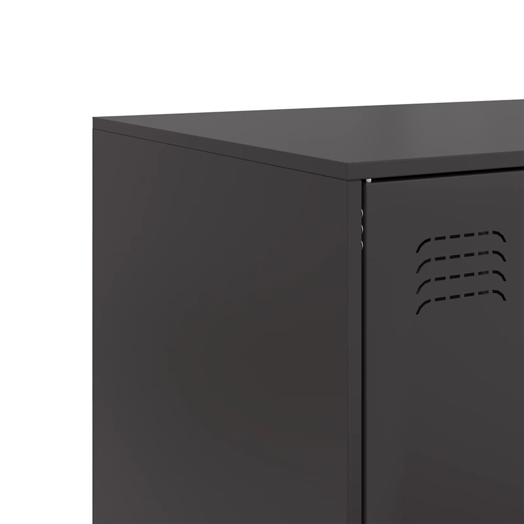 Buffet haut noir 67x39x95 cm acier - XIOS