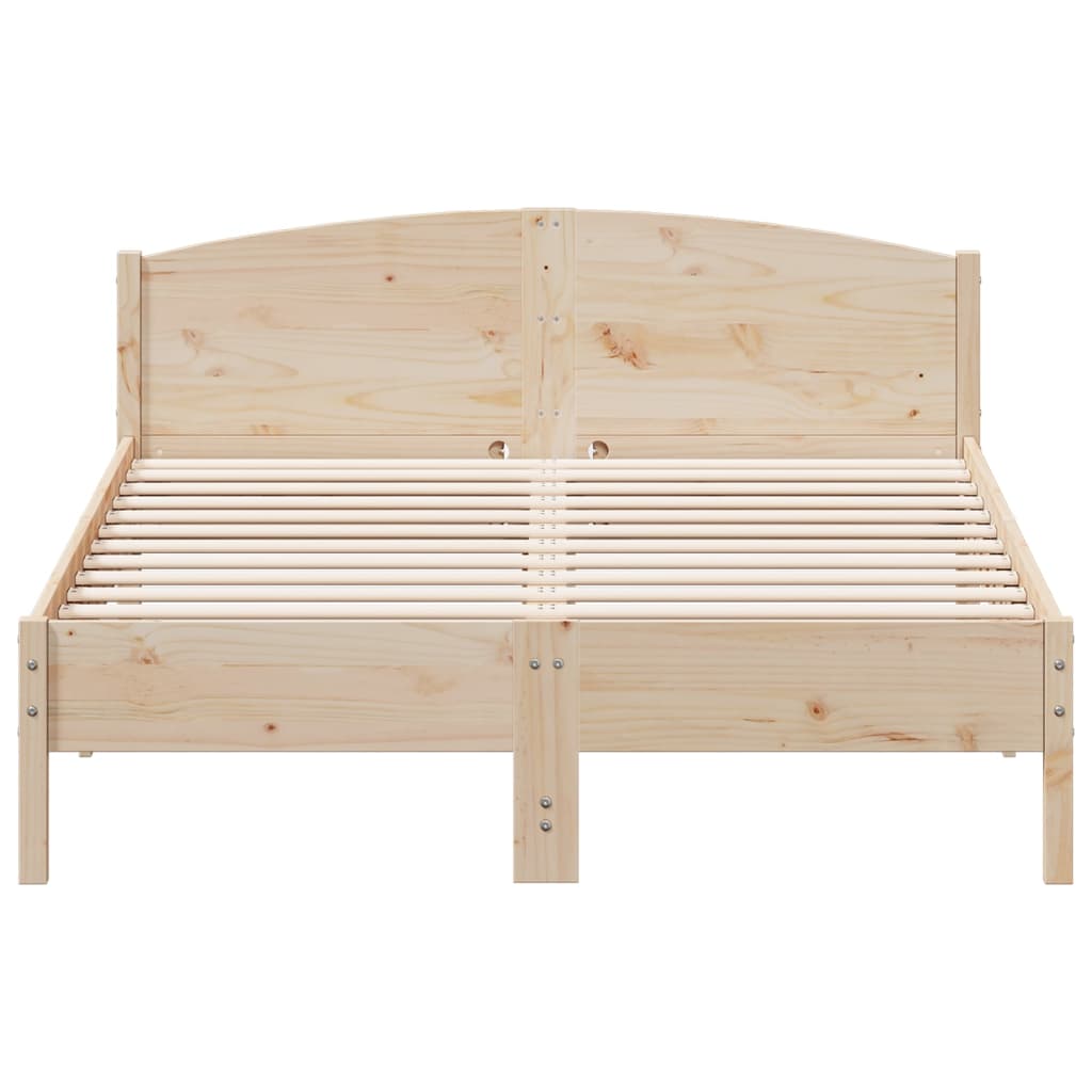 Cadre de lit sans matelas 140x200 cm bois massif de pin - XIOS