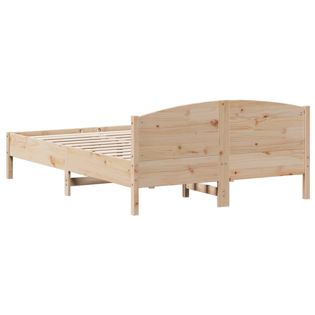 Cadre de lit sans matelas 140x200 cm bois massif de pin - XIOS