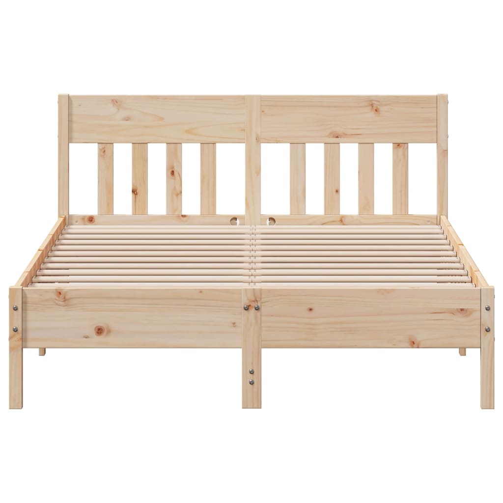 Cadre de lit sans matelas 140x200 cm bois massif de pin - XIOS