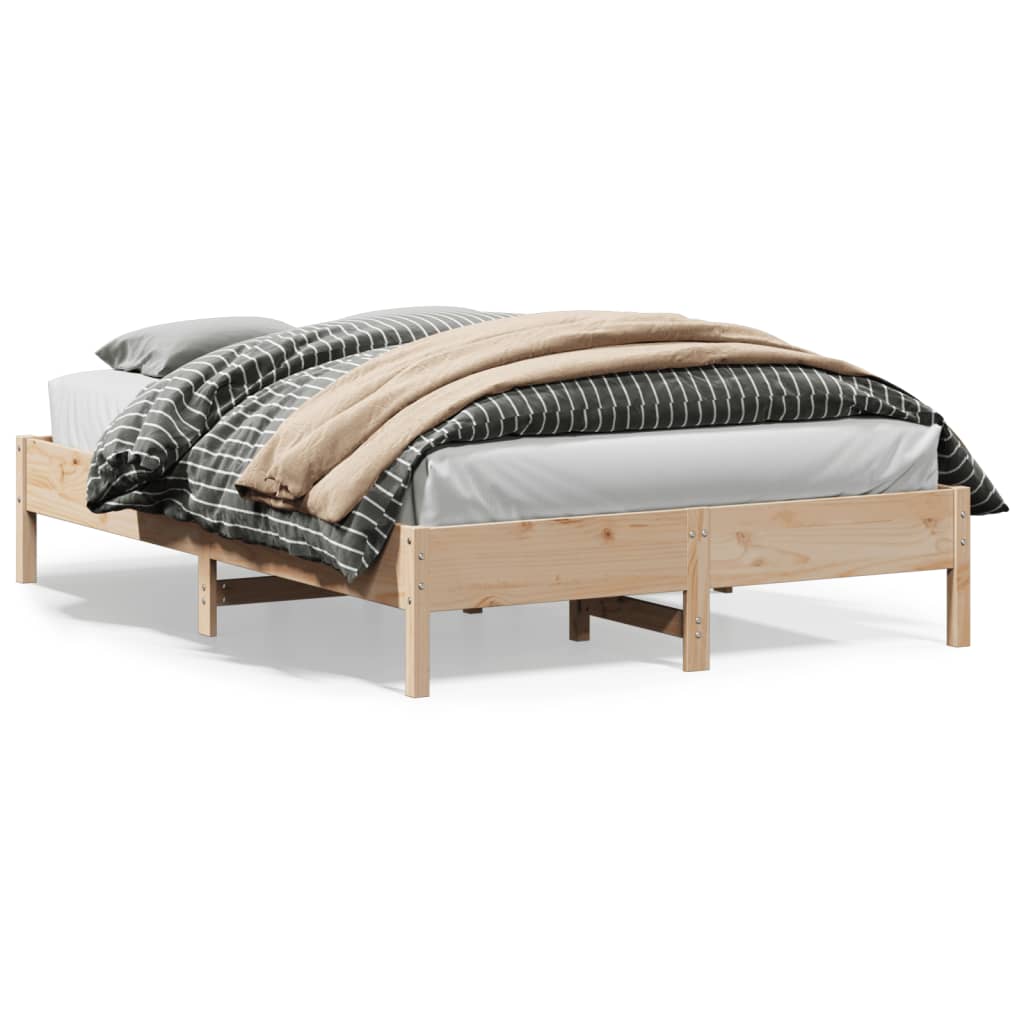 Cadre de lit sans matelas 140x200 cm bois massif de pin - XIOS