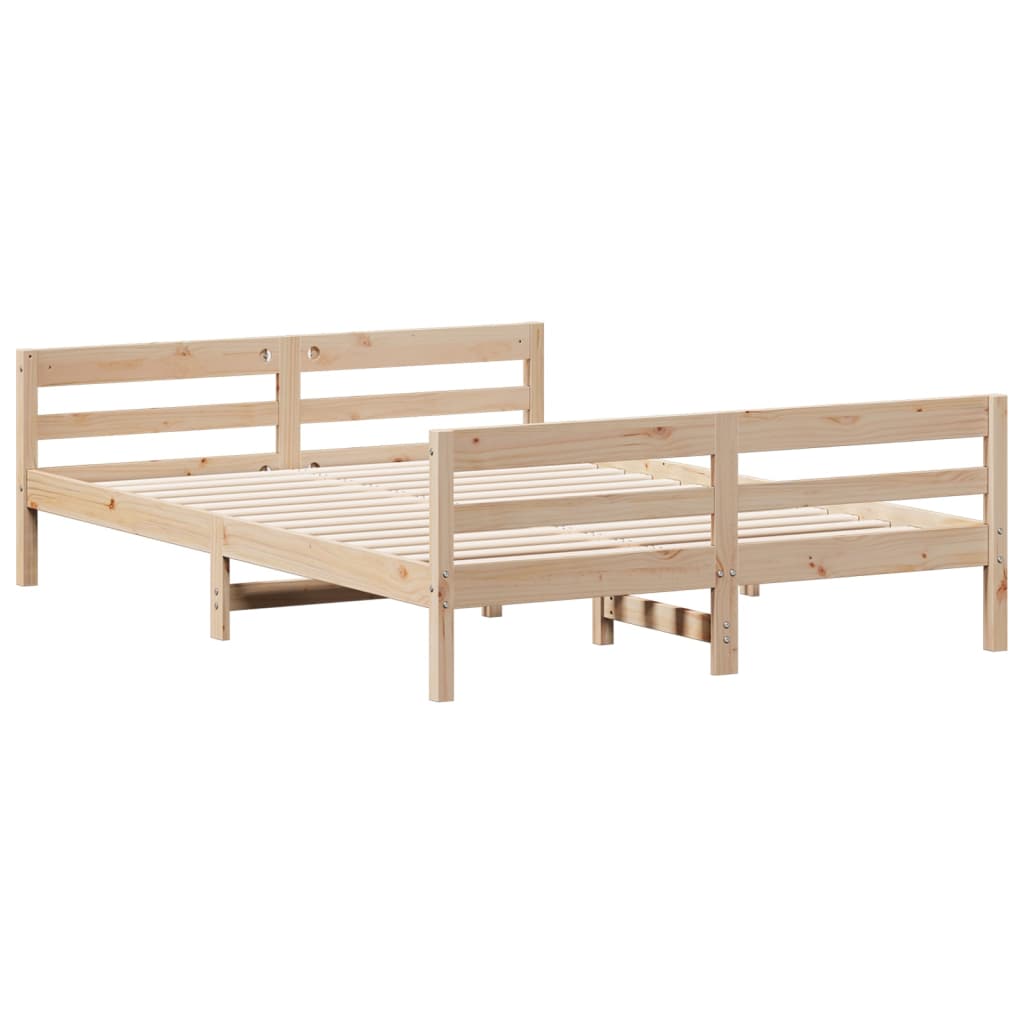 Cadre de lit sans matelas 120x200 cm bois de pin massif - XIOS