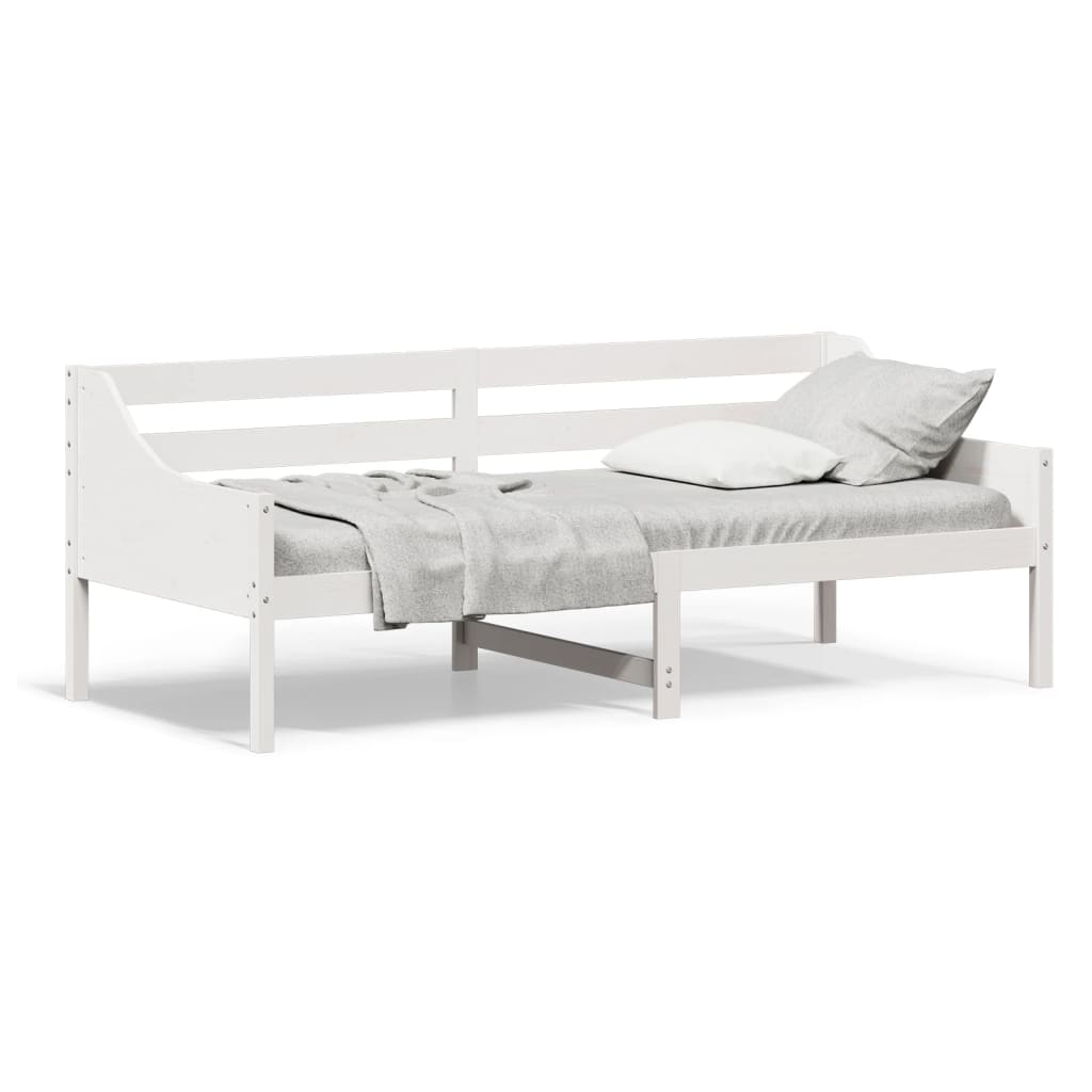 Lit de jour sans matelas blanc 80x200 cm bois de pin massif - XIOS