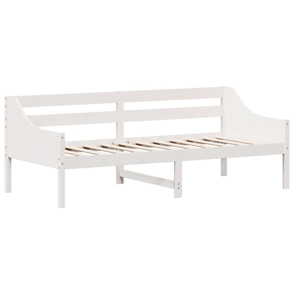 Lit de jour sans matelas blanc 90x200 cm bois de pin massif - XIOS