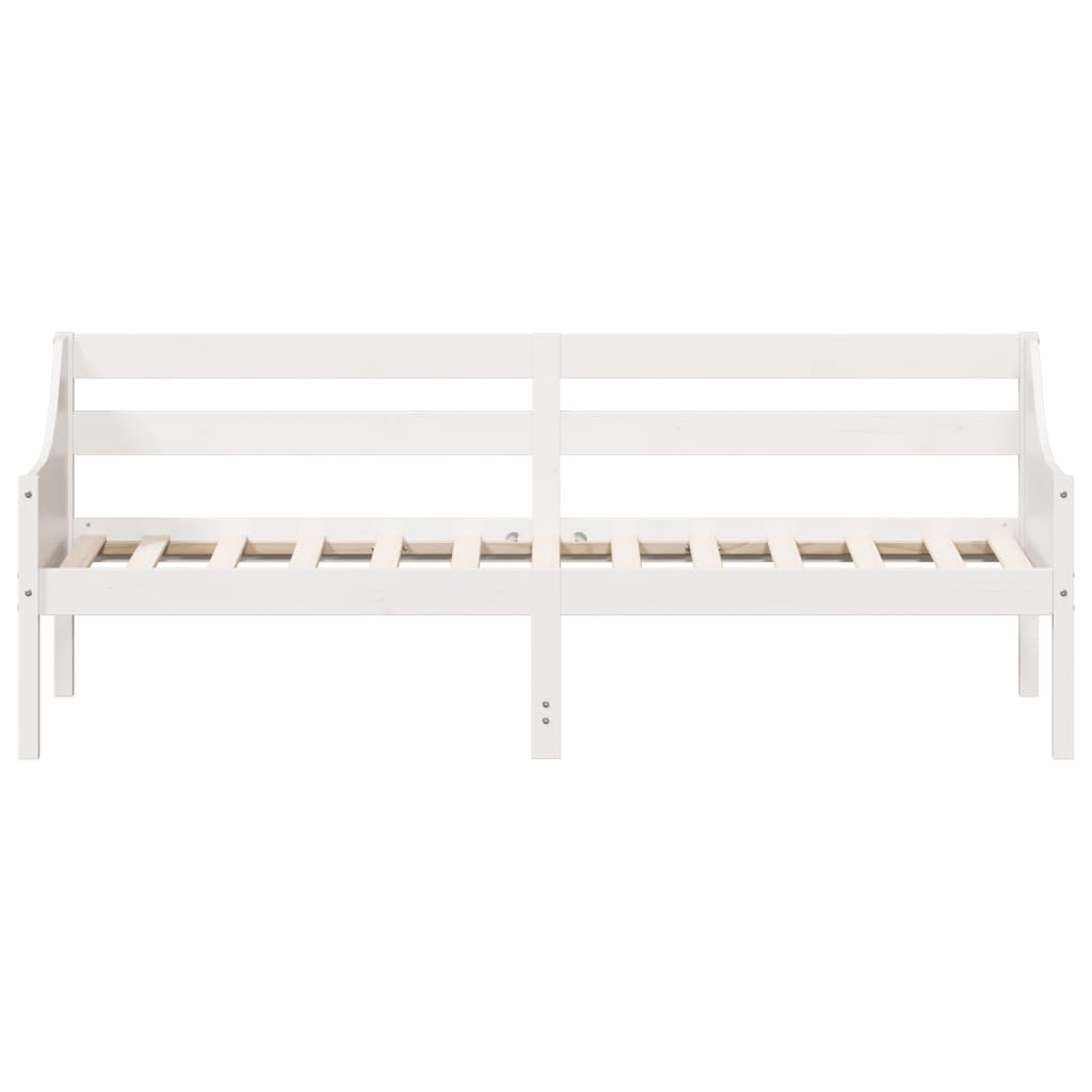 Lit de jour sans matelas blanc 90x200 cm bois de pin massif - XIOS