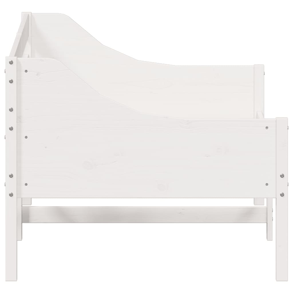 Lit de jour sans matelas blanc 90x200 cm bois de pin massif - XIOS