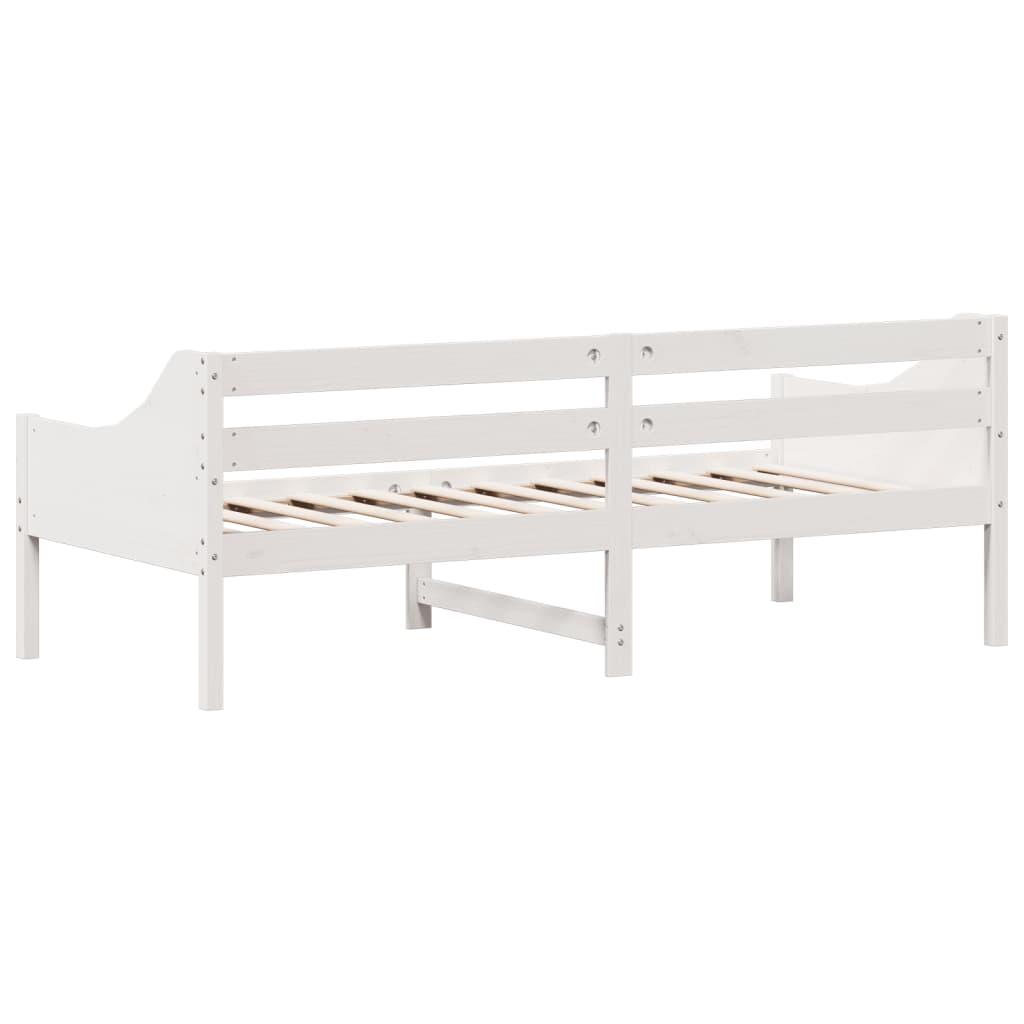 Lit de jour sans matelas blanc 90x200 cm bois de pin massif - XIOS