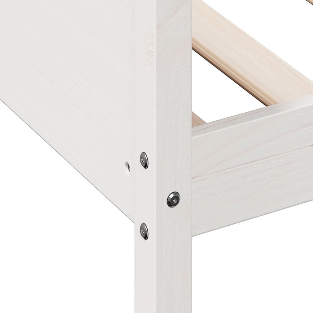 Lit de jour sans matelas blanc 90x200 cm bois de pin massif - XIOS