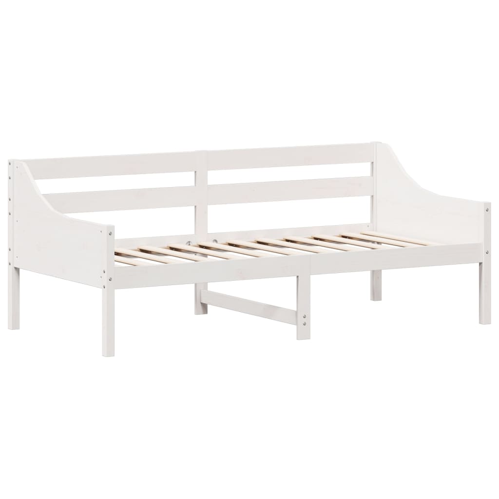 Lit de jour sans matelas blanc 90x190 cm bois de pin massif - XIOS
