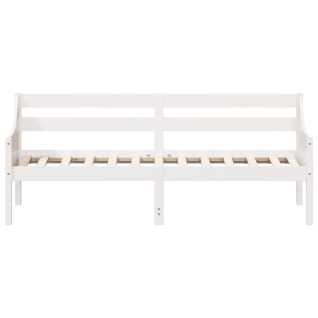 Lit de jour sans matelas blanc 90x190 cm bois de pin massif - XIOS