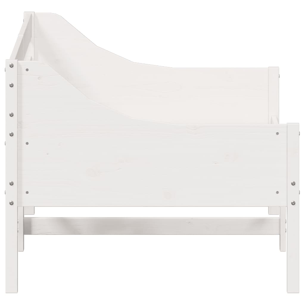 Lit de jour sans matelas blanc 90x190 cm bois de pin massif - XIOS