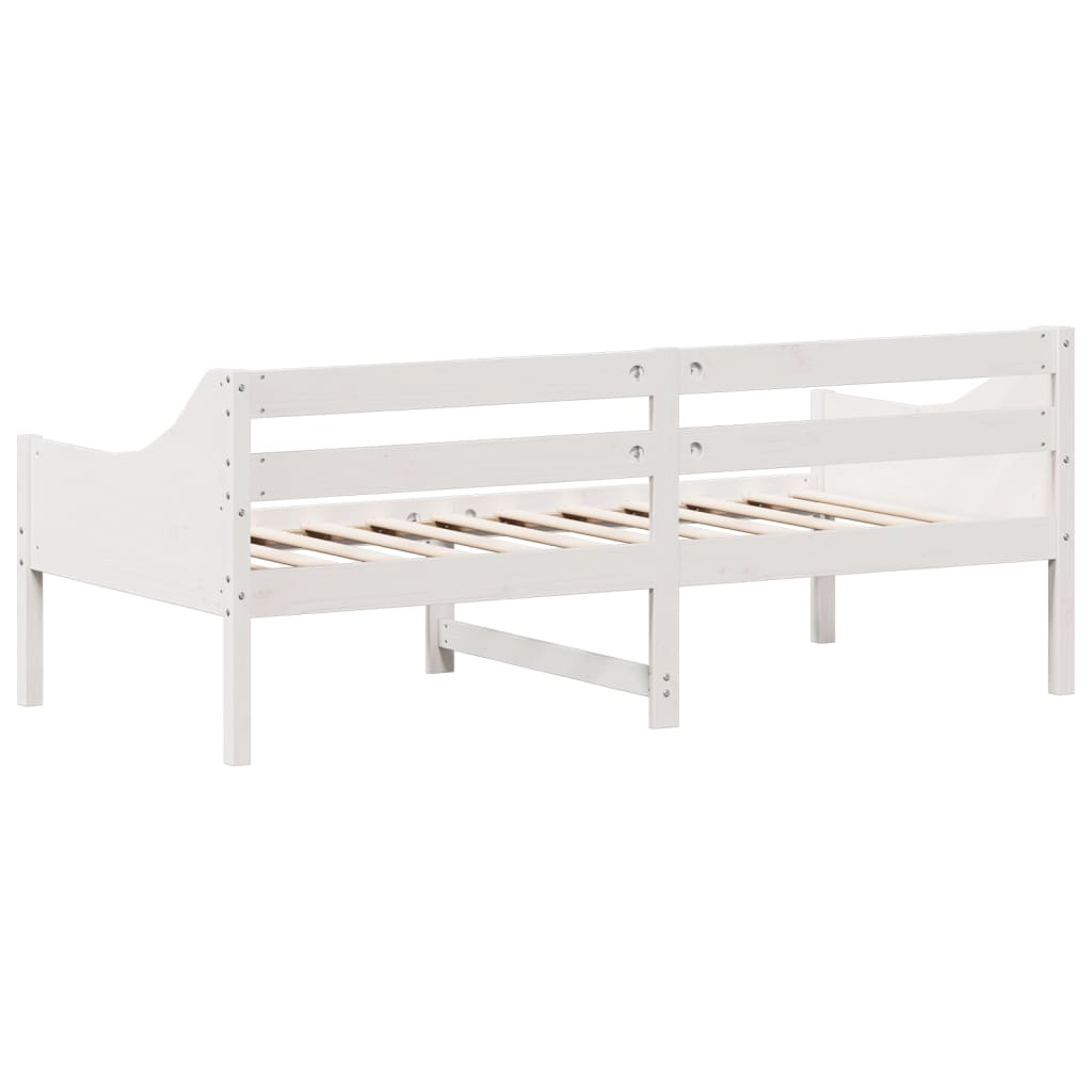 Lit de jour sans matelas blanc 90x190 cm bois de pin massif - XIOS
