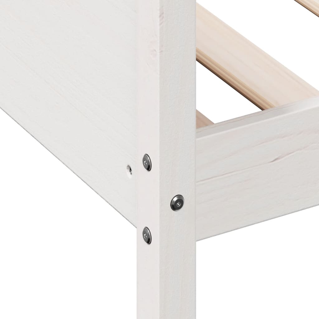 Lit de jour sans matelas blanc 90x190 cm bois de pin massif - XIOS