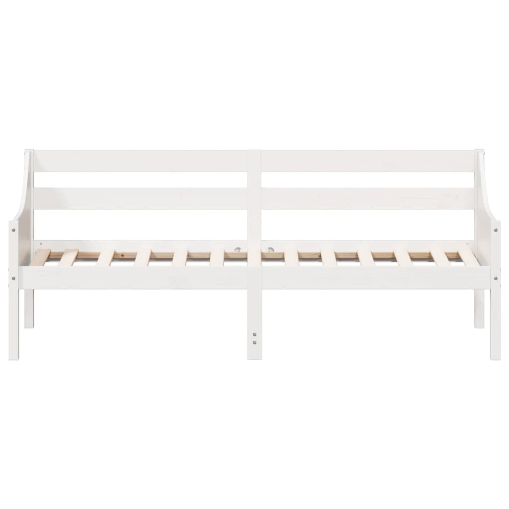 Lit de jour sans matelas blanc 75x190 cm bois de pin massif - XIOS