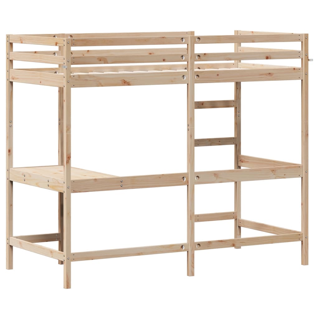 Lit superposé sans matelas 100x200 cm bois massif de pin - XIOS