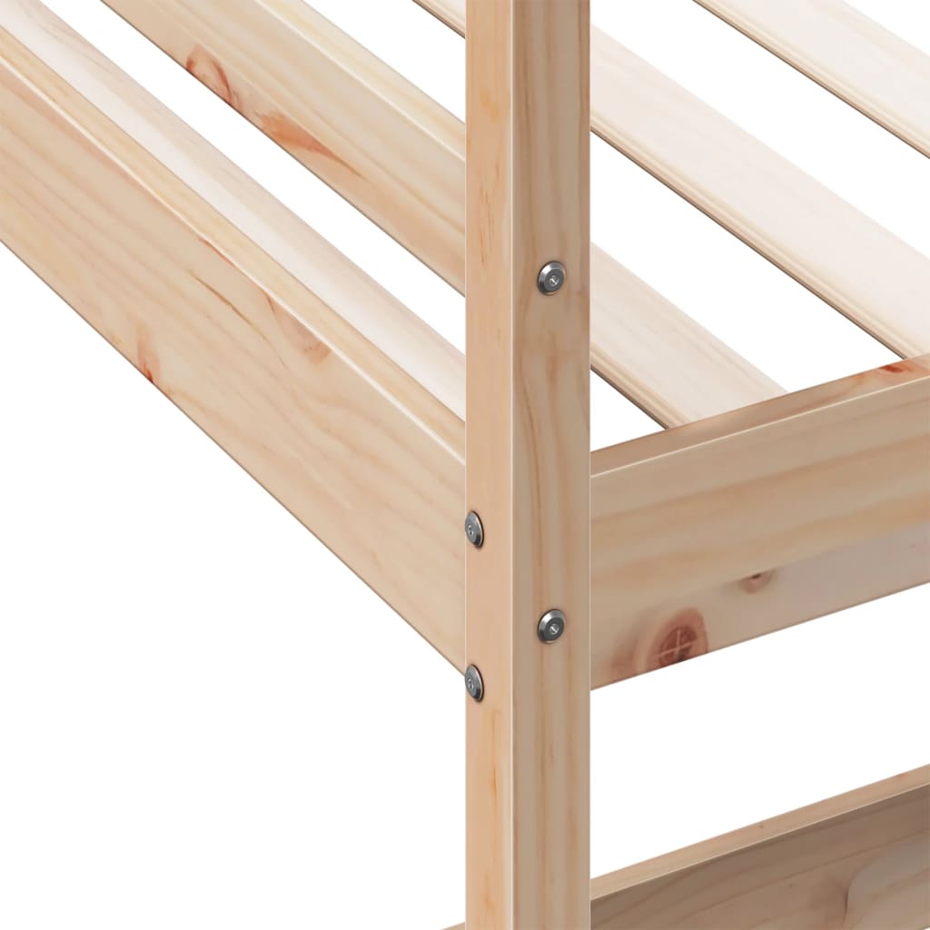 Lit superposé avec bureau 90x200 cm bois de pin massif - XIOS
