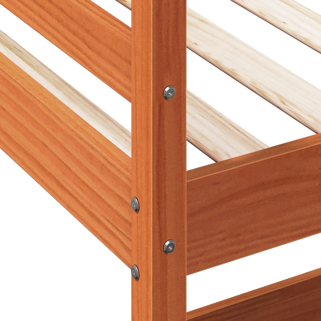 Lit superposé sans matelas cire marron 90x200 cm pin massif - XIOS