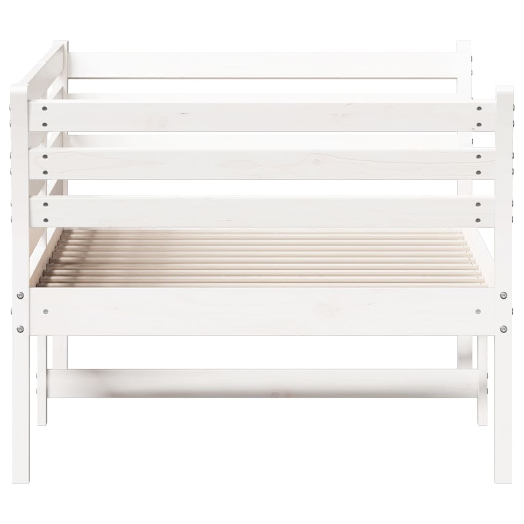 Lit de jour sans matelas blanc 100x200 cm bois de pin massif - XIOS