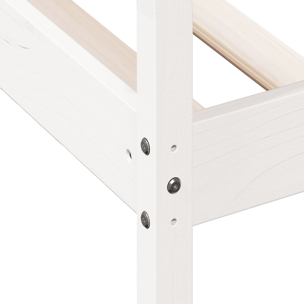 Lit de jour sans matelas blanc 100x200 cm bois de pin massif - XIOS