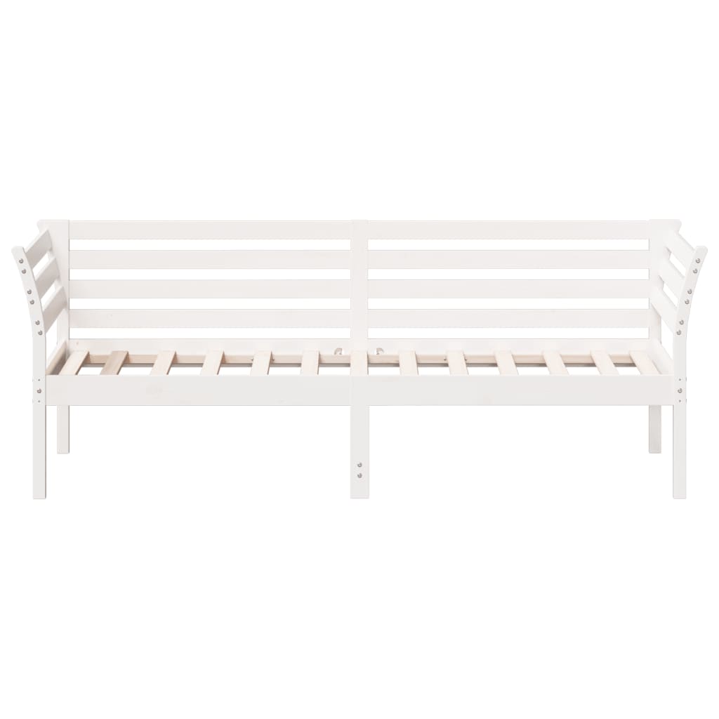Lit de jour sans matelas blanc 90x190 cm bois de pin massif - XIOS