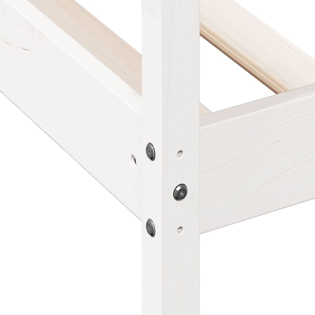 Lit de jour sans matelas blanc 90x190 cm bois de pin massif - XIOS