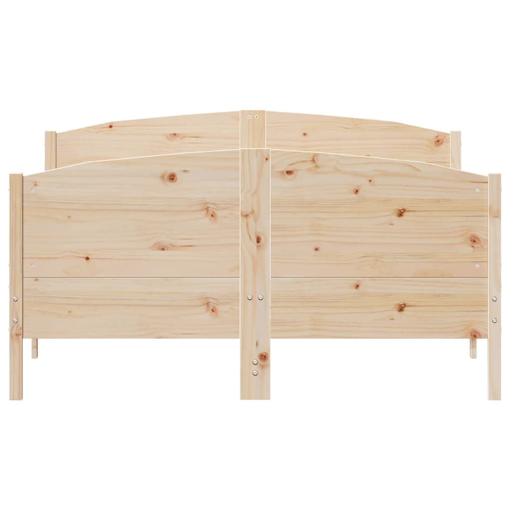 Cadre de lit sans matelas 140x200 cm bois massif de pin - XIOS