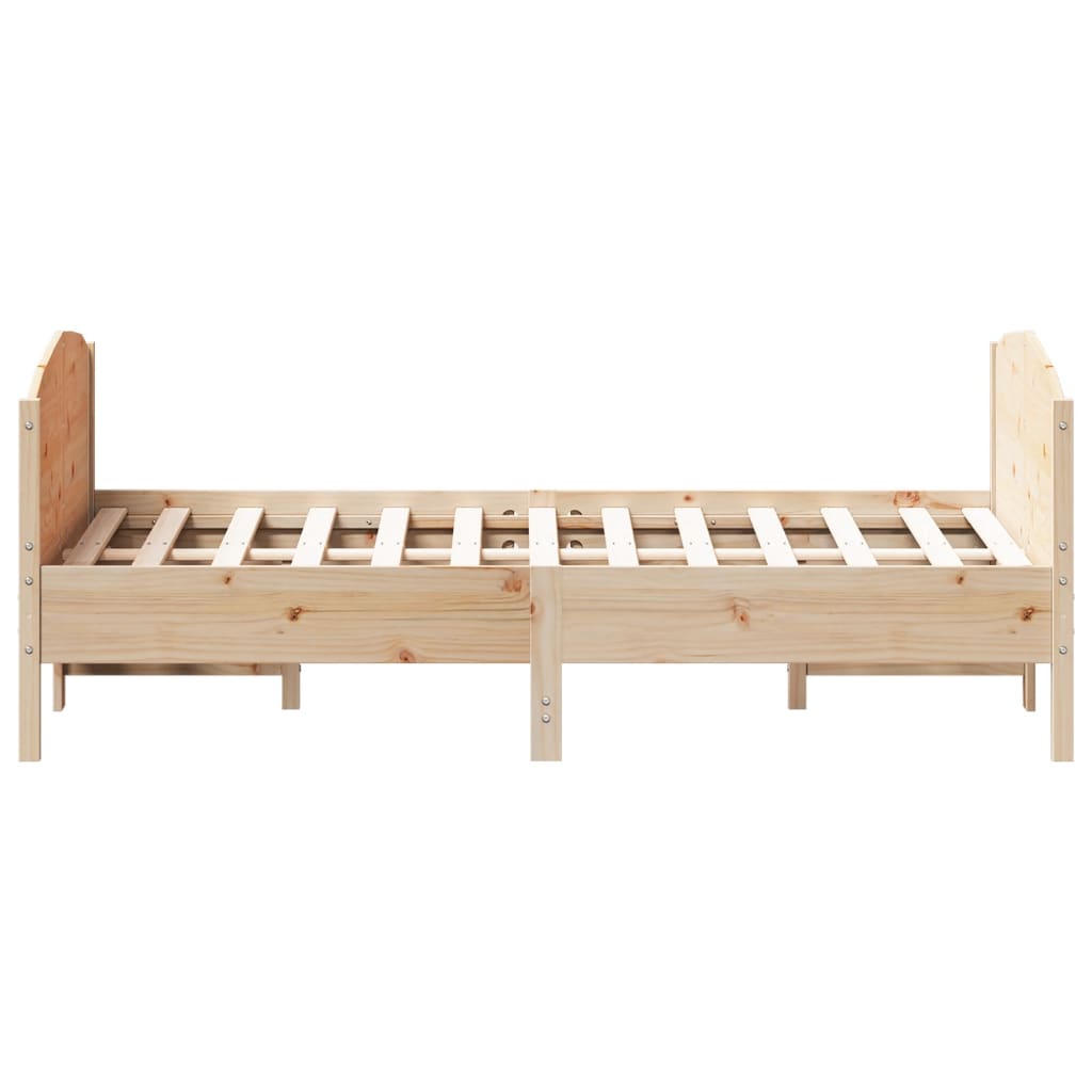 Cadre de lit sans matelas 140x190 cm bois de pin massif - XIOS