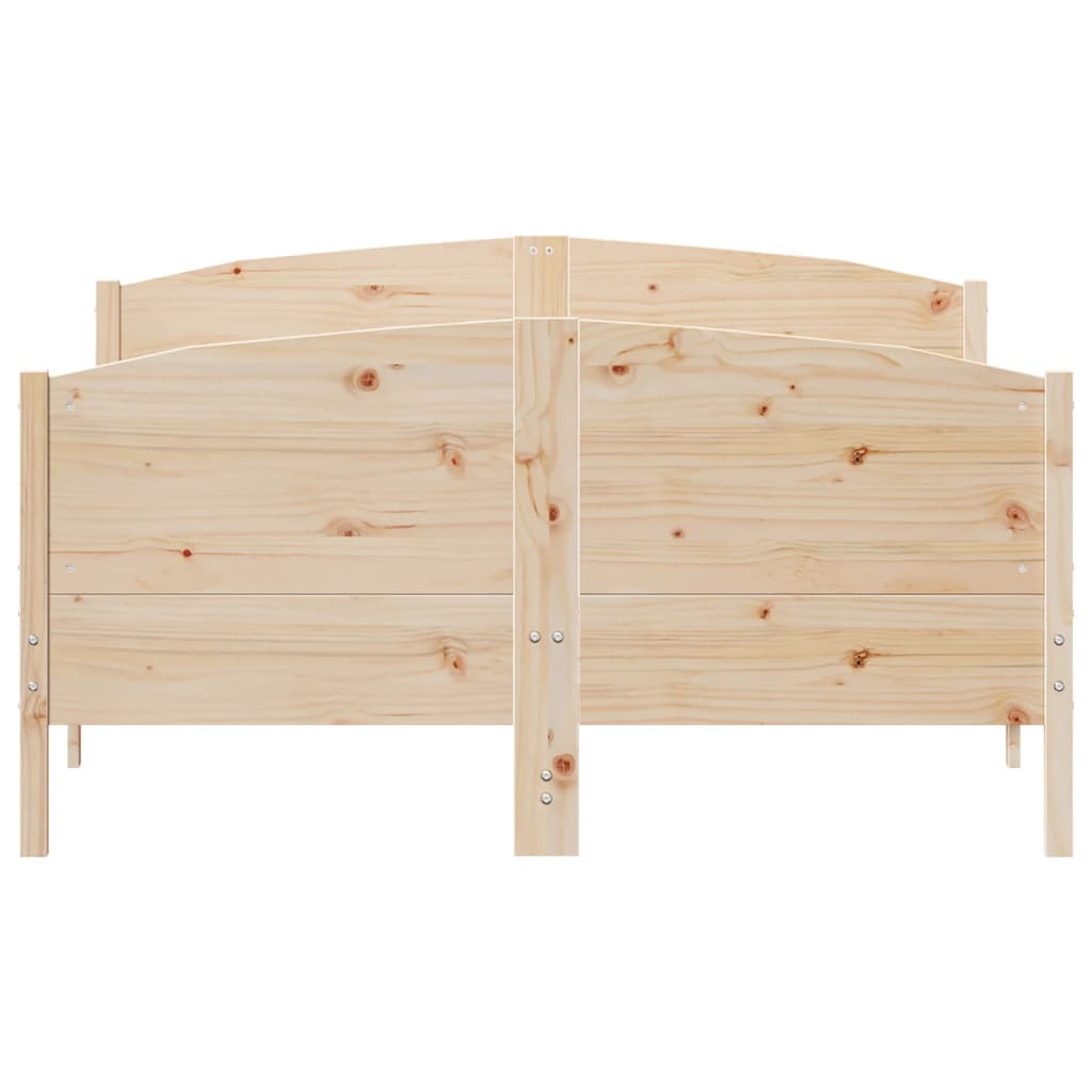 Cadre de lit sans matelas 135x190 cm bois de pin massif - XIOS