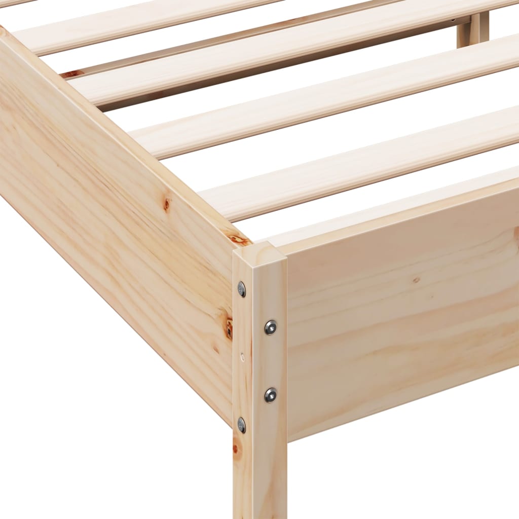 Cadre de lit sans matelas 160x200 cm bois massif de pin - XIOS