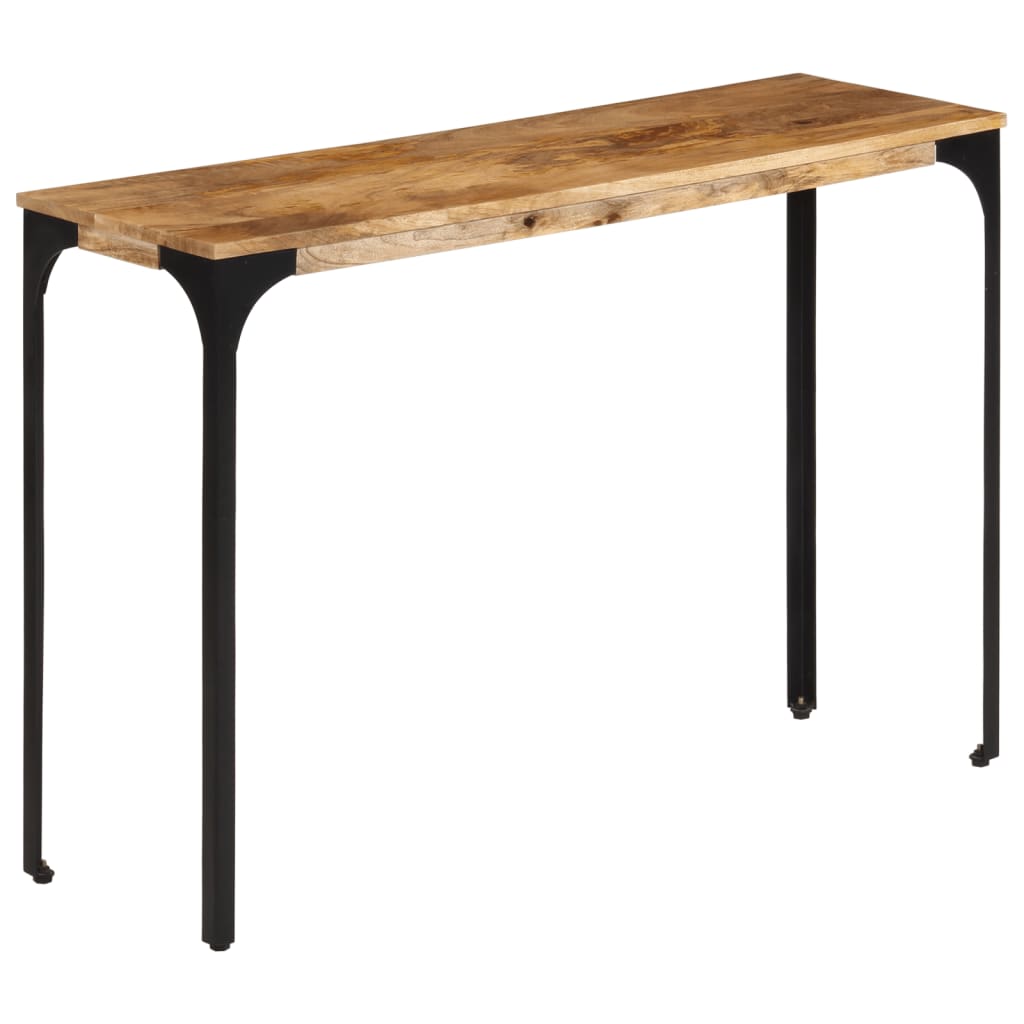 Table console marron 110x35x76cm bois massif de manguier et fer - XIOS