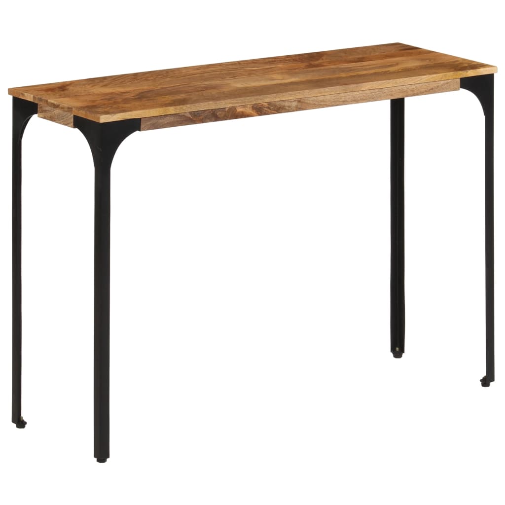 Table console marron 110x35x76cm bois massif de manguier et fer - XIOS