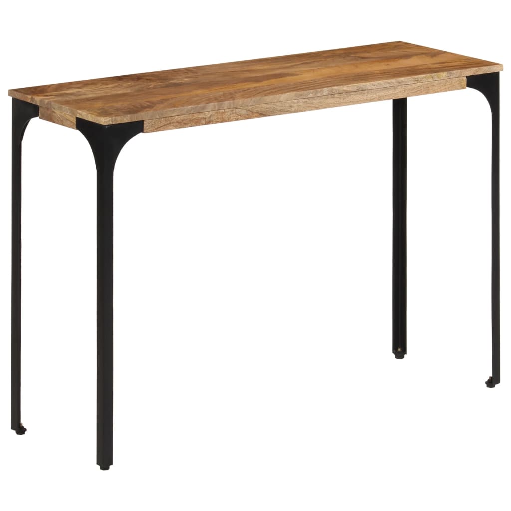 Table console marron 110x35x76cm bois massif de manguier et fer - XIOS