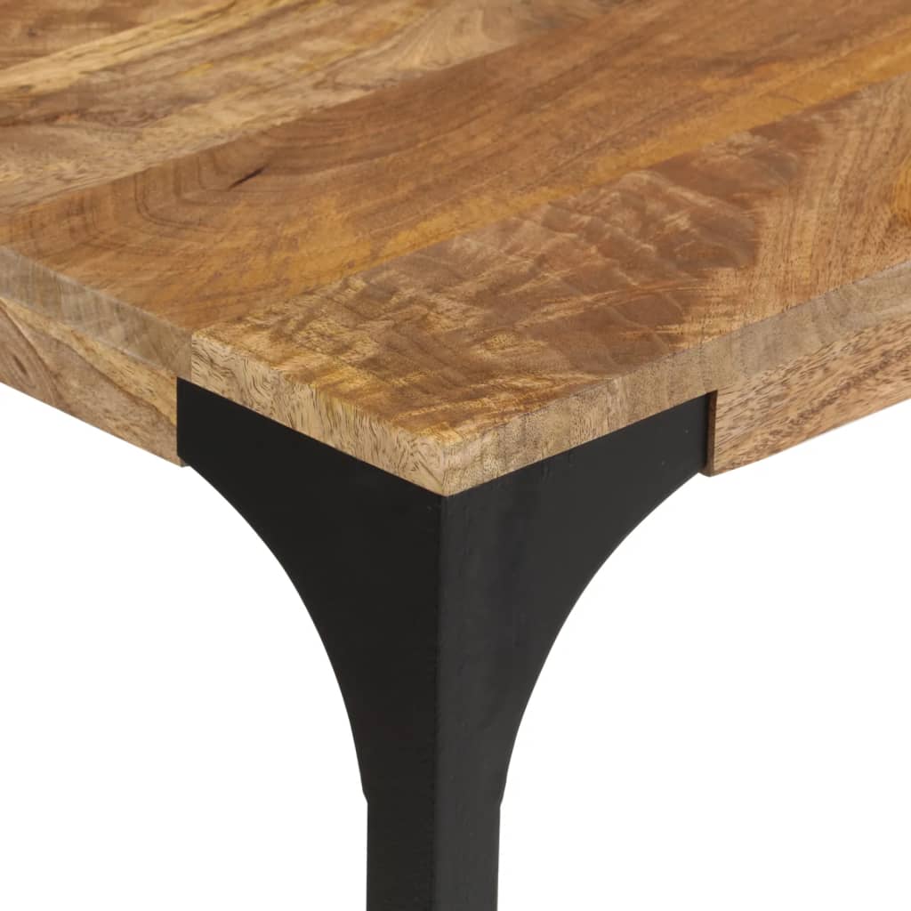 Table console marron 110x35x76cm bois massif de manguier et fer - XIOS